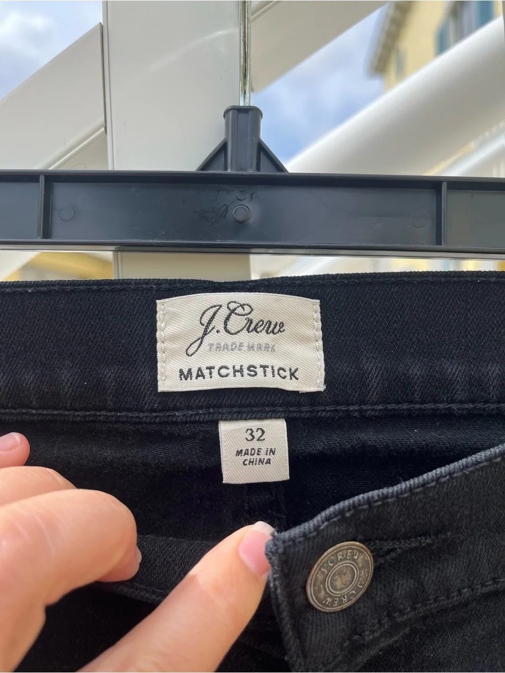 J. Crew Black Women’s Straight-Leg matchstick jeans size 32 shortened